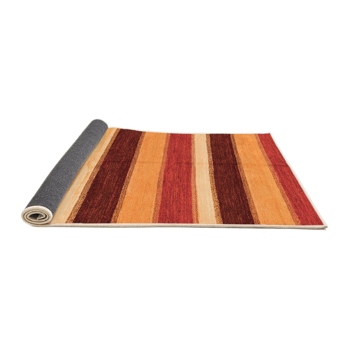 Sideview of Abstract Orange Modern Rug, abs227org