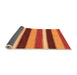 Sideview of Abstract Orange Modern Rug, abs227org