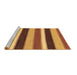 Sideview of Machine Washable Abstract Brown Modern Rug, wshabs227brn