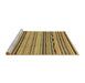 Sideview of Machine Washable Abstract Gen Brown Yellow Rug, wshabs2280