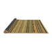 Sideview of Abstract Golden Brown Yellow Modern Rug, abs2280