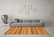 Machine Washable Abstract Orange Modern Area Rugs in a Living Room, wshabs2280org