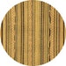 Round Abstract Brown Modern Rug, abs2280brn