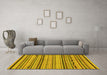 Machine Washable Abstract Yellow Modern Rug in a Living Room, wshabs2280yw