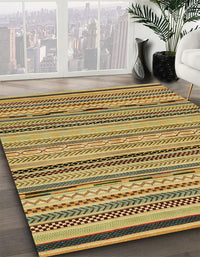 Abstract Golden Brown Yellow Modern Rug, abs2280