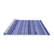 Sideview of Machine Washable Abstract Blue Modern Rug, wshabs2280blu