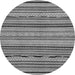 Round Machine Washable Abstract Gray Modern Rug, wshabs2280gry