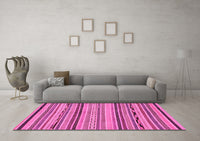 Machine Washable Abstract Pink Modern Rug, wshabs2280pnk