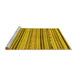 Sideview of Machine Washable Abstract Yellow Modern Rug, wshabs2280yw