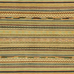 Square Machine Washable Abstract Gen Brown Yellow Rug, wshabs2280