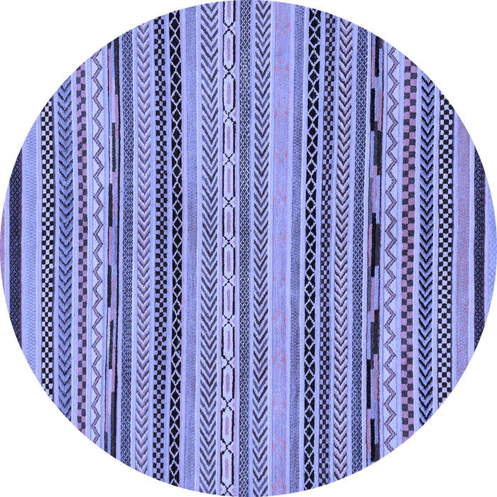 Round Abstract Blue Modern Rug, abs2280blu