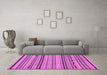 Machine Washable Abstract Purple Modern Area Rugs in a Living Room, wshabs2280pur