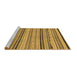 Sideview of Machine Washable Abstract Brown Modern Rug, wshabs2280brn