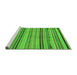 Sideview of Machine Washable Abstract Green Modern Area Rugs, wshabs2280grn