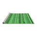 Sideview of Machine Washable Abstract Emerald Green Modern Area Rugs, wshabs2280emgrn