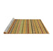 Sideview of Machine Washable Abstract Yellow Rug, wshabs2281