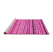 Sideview of Machine Washable Abstract Pink Modern Rug, wshabs2281pnk