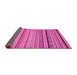 Sideview of Abstract Pink Modern Rug, abs2281pnk