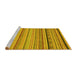 Sideview of Machine Washable Abstract Yellow Modern Rug, wshabs2281yw