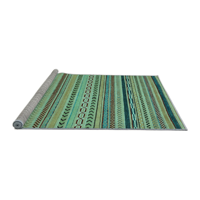 Sideview of Machine Washable Abstract Light Blue Modern Rug, wshabs2281lblu