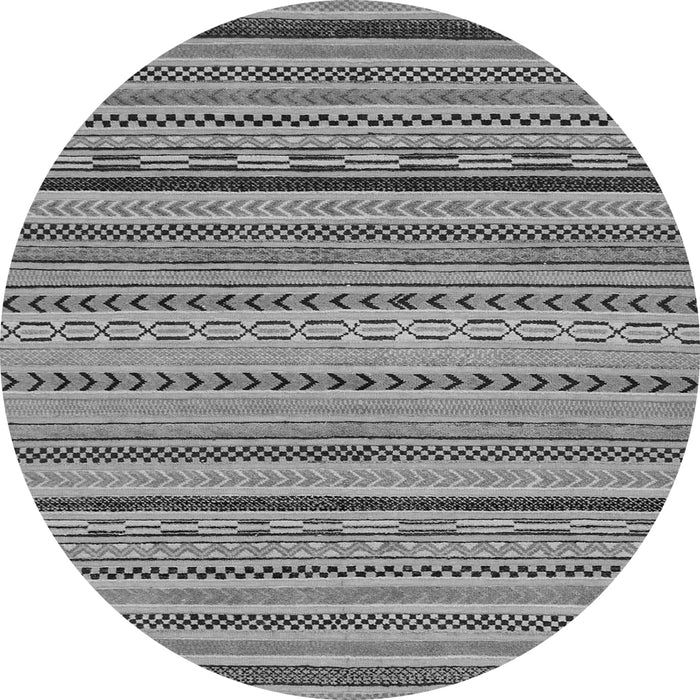 Round Abstract Gray Modern Rug, abs2281gry