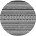 Round Abstract Gray Modern Rug, abs2281gry