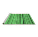 Sideview of Machine Washable Abstract Emerald Green Modern Area Rugs, wshabs2281emgrn