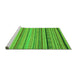 Sideview of Machine Washable Abstract Green Modern Area Rugs, wshabs2281grn