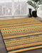 Abstract Yellow Modern Rug in Family Room, abs2281