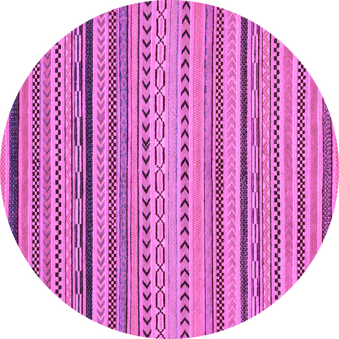 Round Abstract Purple Modern Rug, abs2281pur