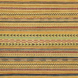 Square Abstract Yellow Modern Rug, abs2281