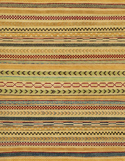 Machine Washable Abstract Yellow Rug, wshabs2281