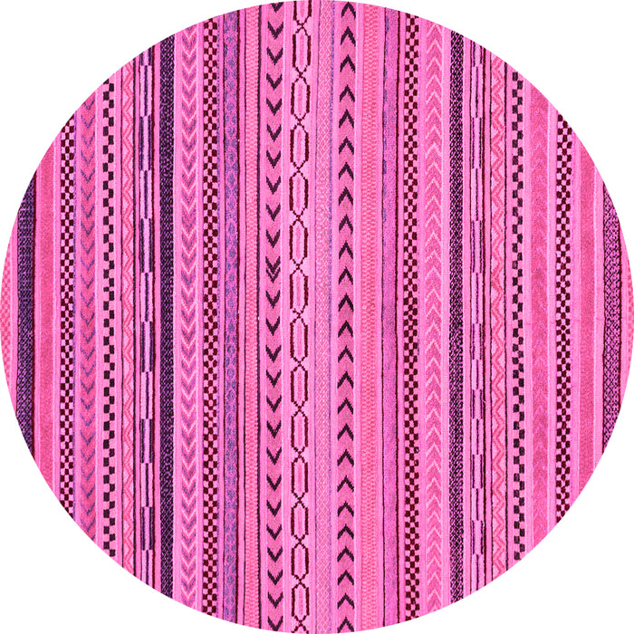 Round Abstract Pink Modern Rug, abs2281pnk