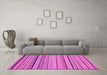 Machine Washable Abstract Purple Modern Area Rugs in a Living Room, wshabs2281pur