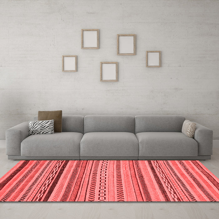 Modern Red Washable Rugs