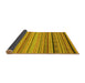 Sideview of Abstract Yellow Modern Rug, abs2281yw