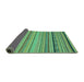 Sideview of Abstract Turquoise Modern Rug, abs2281turq