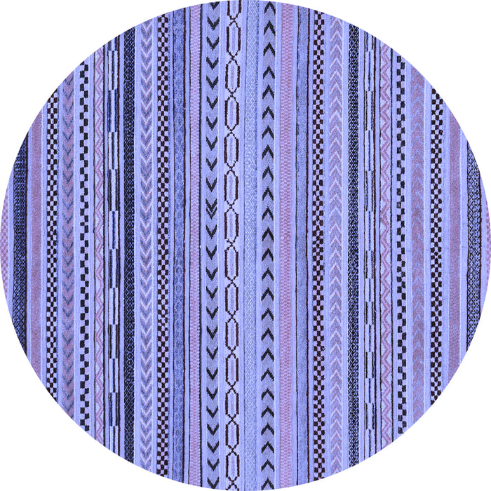 Round Abstract Blue Modern Rug, abs2281blu