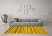 Machine Washable Abstract Yellow Modern Rug in a Living Room, wshabs2281yw