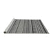 Sideview of Machine Washable Abstract Gray Modern Rug, wshabs2281gry