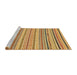 Sideview of Machine Washable Abstract Red Rug, wshabs2282