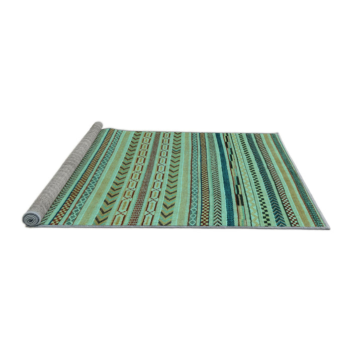 Sideview of Machine Washable Abstract Light Blue Modern Rug, wshabs2282lblu