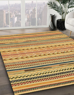 Machine Washable Abstract Red Rug in a Family Room, wshabs2282