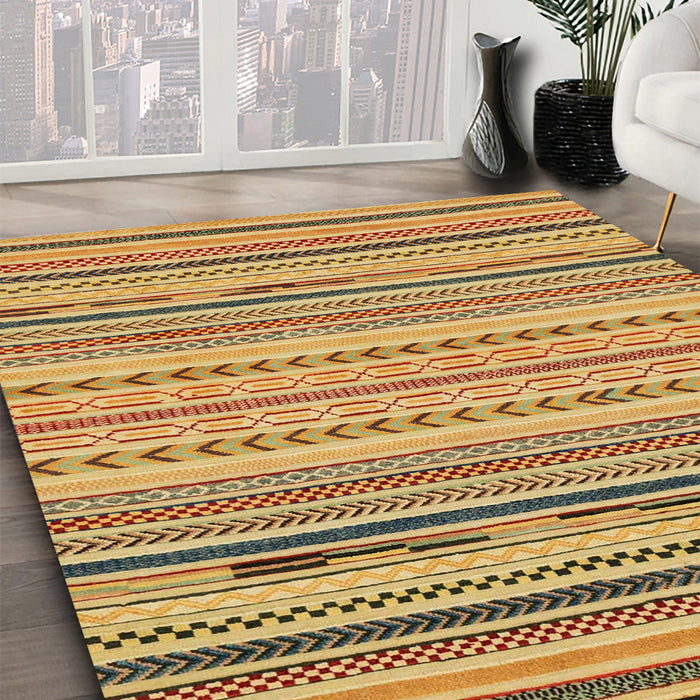 Machine Washable Abstract Red Rug in a Family Room, wshabs2282