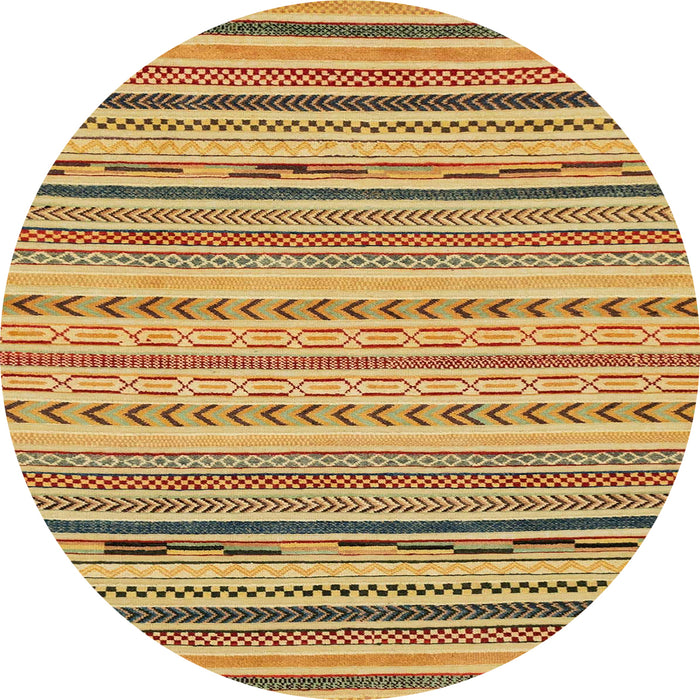 Round Machine Washable Abstract Red Rug, wshabs2282