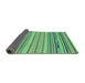 Sideview of Abstract Turquoise Modern Rug, abs2282turq