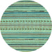 Round Machine Washable Abstract Light Blue Modern Rug, wshabs2282lblu