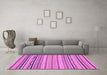 Machine Washable Abstract Purple Modern Area Rugs in a Living Room, wshabs2282pur