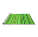 Sideview of Machine Washable Abstract Green Modern Area Rugs, wshabs2282grn