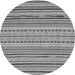 Round Machine Washable Abstract Gray Modern Rug, wshabs2282gry